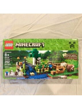 New Legos 21114 Minecraft The Farm Steve Skeleton Cow Sheep Minifigures Retired